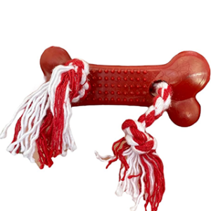 Osso Higiênico Com Corda,Pequeno P/Cães