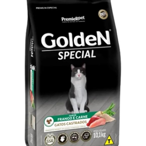 Ração Golden Special Gatos Castrados Frango e Carne 10.1kg