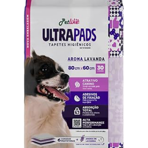 Tapete Higiênico Aroma de Lav. para Cães 80cmx60cm C/30 Und